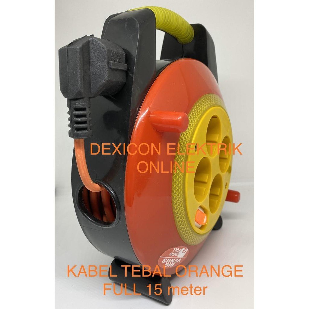 Rs Stop Kontak Venus 15 Meter Full/Roll Kabel/Kabel Box/Kabel Gulungan