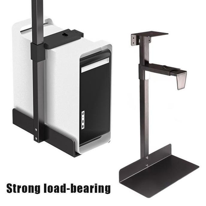 Rak Cpu Gantung Meja Dinding Cpu Komputer Stand Aluminium Minimalis Universal / Tray Cpu Komputer Ga