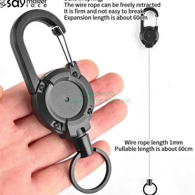 

Stok Terbatas Gantungan Kunci ID Card Elastis Kawat Baja Stretchable Elegan