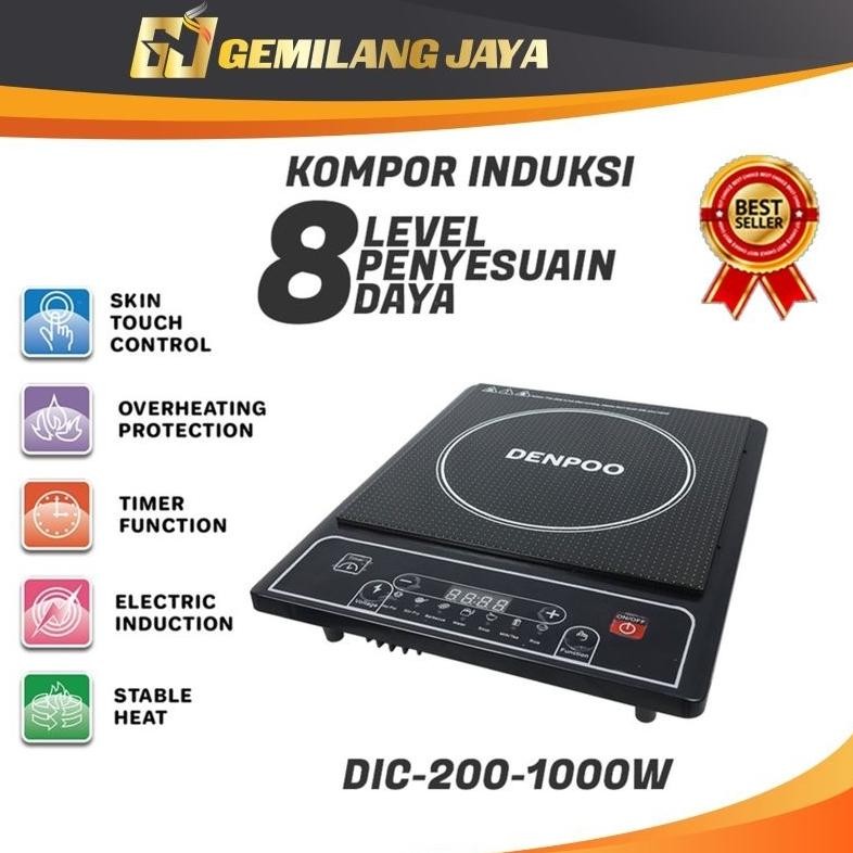 Kompor induksi Listrik Denpoo Low Watt DIC 200-1000
