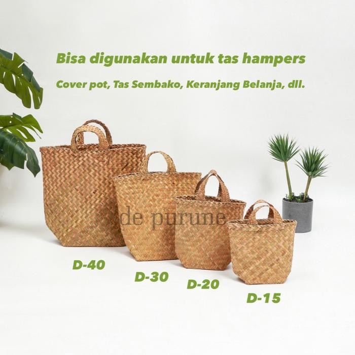 

IX Bakul Purun, Wadah Hampers, Keranjang Anyam, Cover Pot
