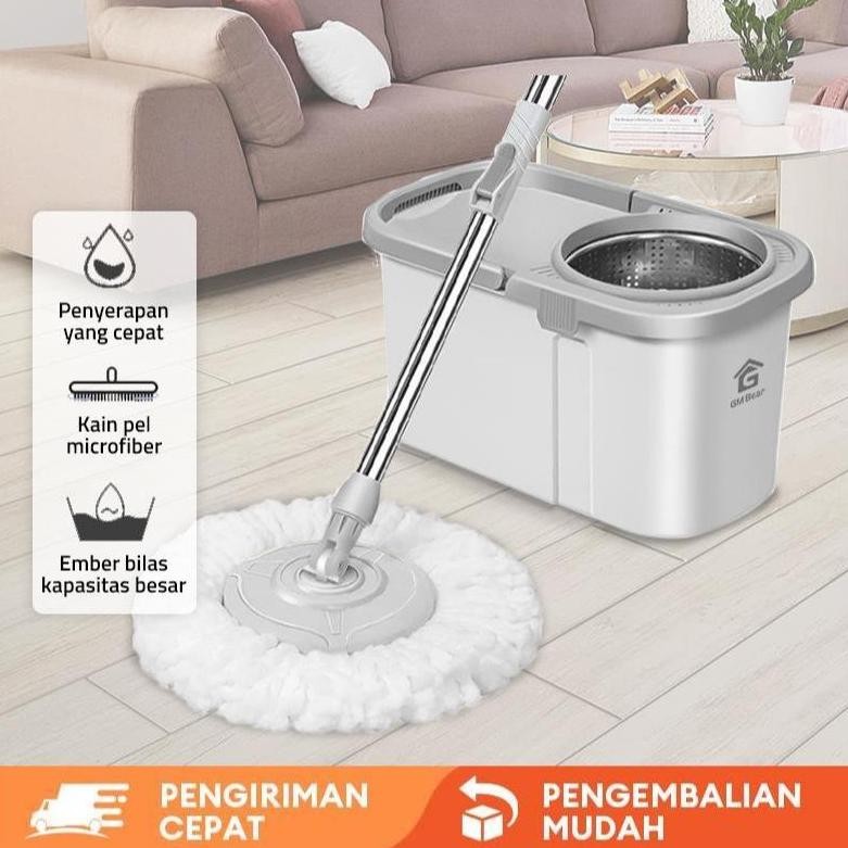 Alat Pel Lantai Peras Otomatis 1966 - Mop Pel Lantai Pel Pelan Lantai Spin Mop