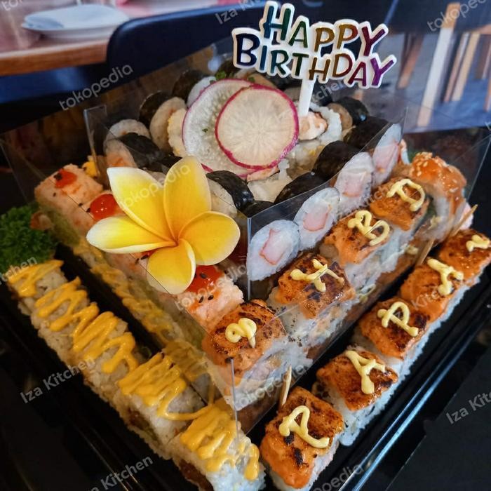 

IX Kue Ulang Tahun Sushi Halal matang terlaris Food Cake