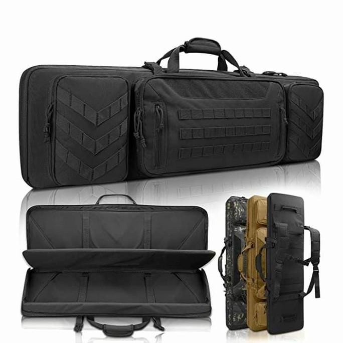 BBS tas senjata laras panjang 60-140 cm tas senjata airsoftgan 2kompartmen