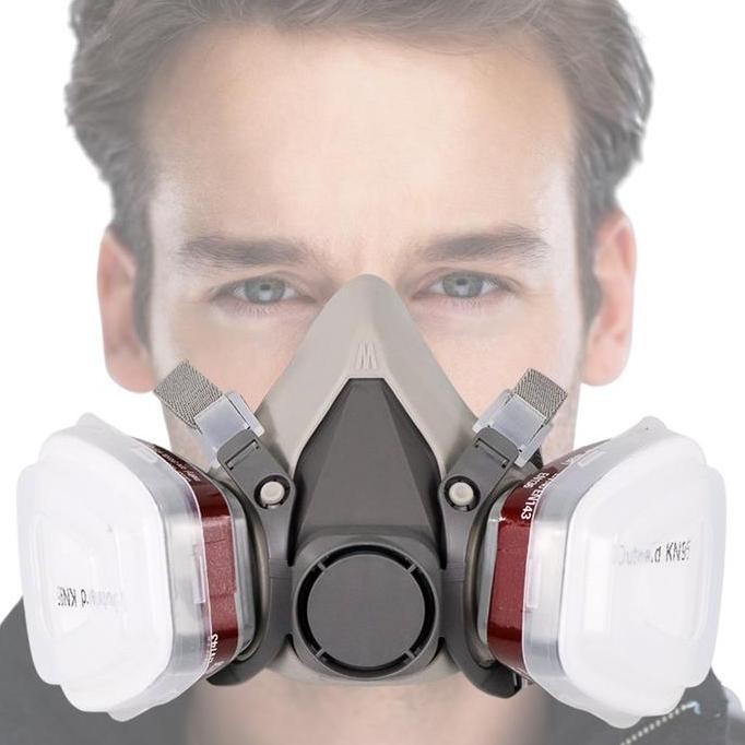 Masker Gas Respirator Safety / Masker Gas Antivirus / Masker Industri Antipolusi / Masker Gas 6200 C