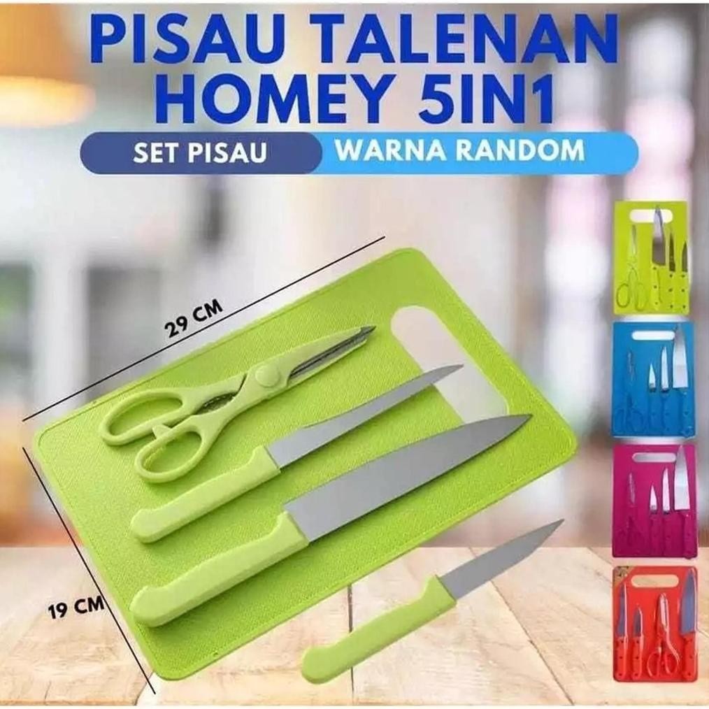 Bisa Cod Claiydream Talenan Pisau 5 In 1 Kualitas Tinggi Dan Paket Hemat Viral Souvenir Murah ||