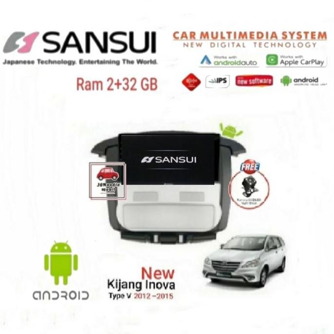 Head Unit Android Sansui 9 Inch OEM Inova Type V 2012 Up + Kamera