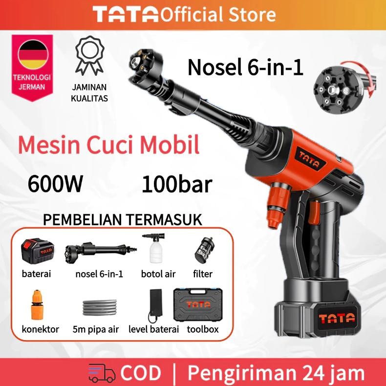 TATACODMesin Cuci Mobil Tekanan Tinggi Alat Cuci Mobil Semprot Alat Pembersih Sepeda Motor Cuci Semp