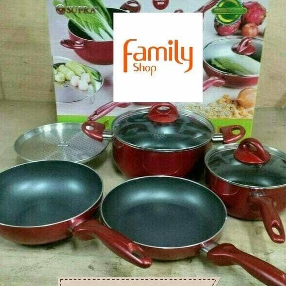 Supra Panci Teflon Cooare Set 7Pcs Rosemary Panci Set Supra 7 Pcs