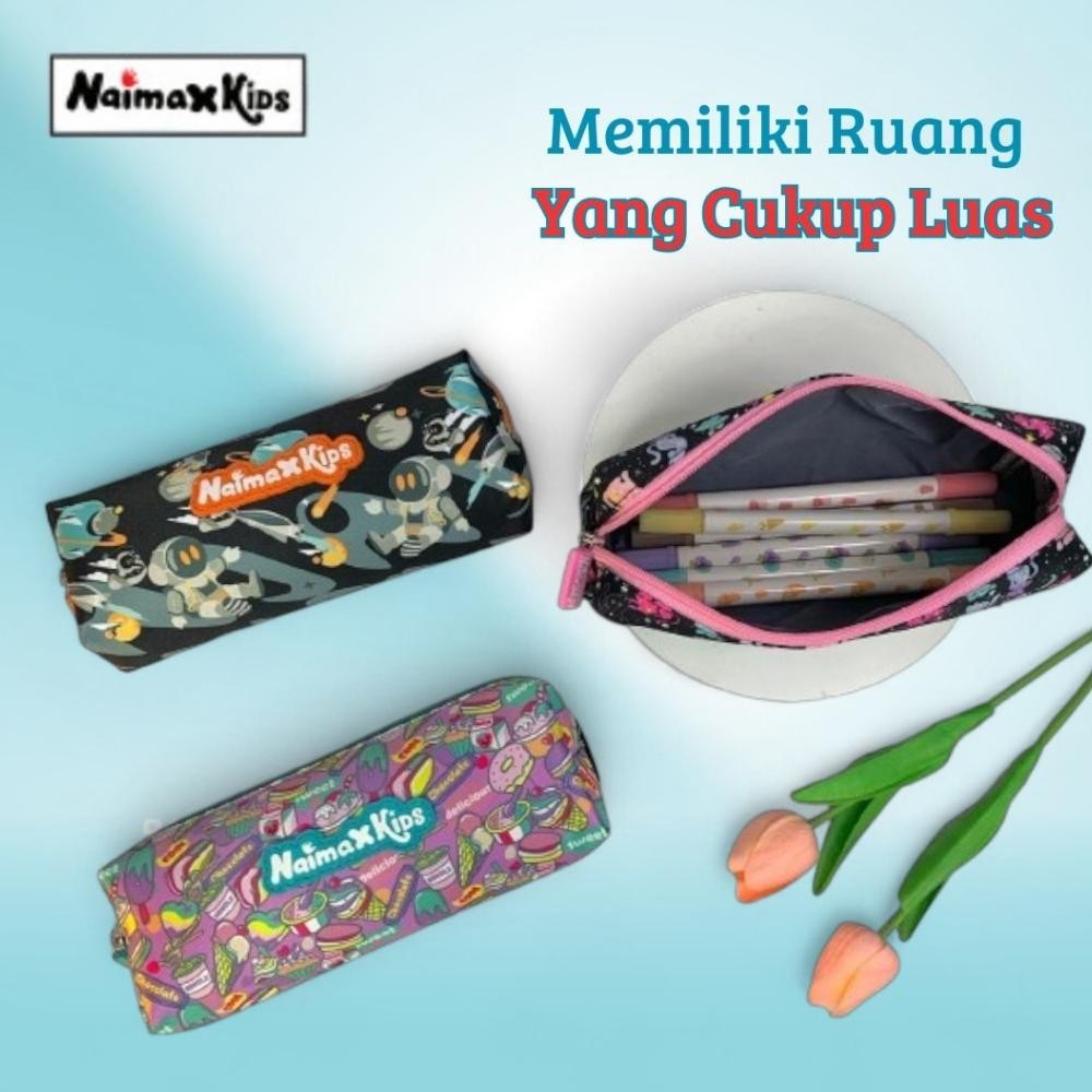 

Pencil Case Custom Nama | Naimax kids Pencil case premium Laki Laki perempuan Alat Pencil Stationery Tulisl