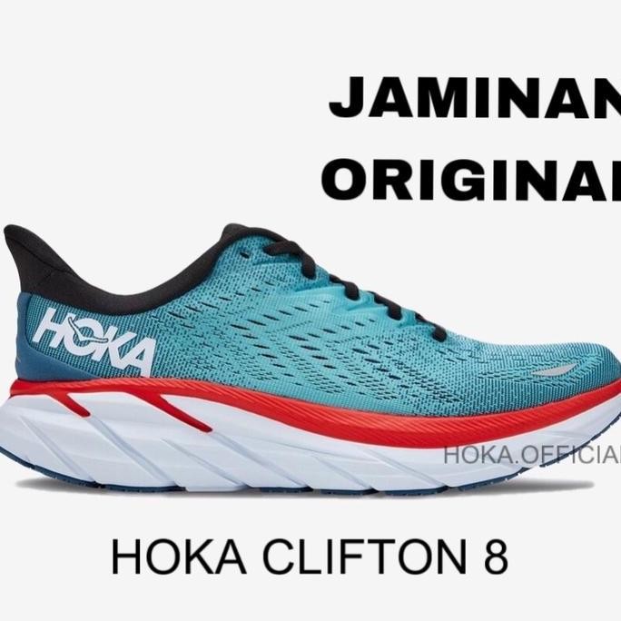 Promo Sepatu Running Hoka Clifton 8 Wide / Sepatu Lari Hoka COD