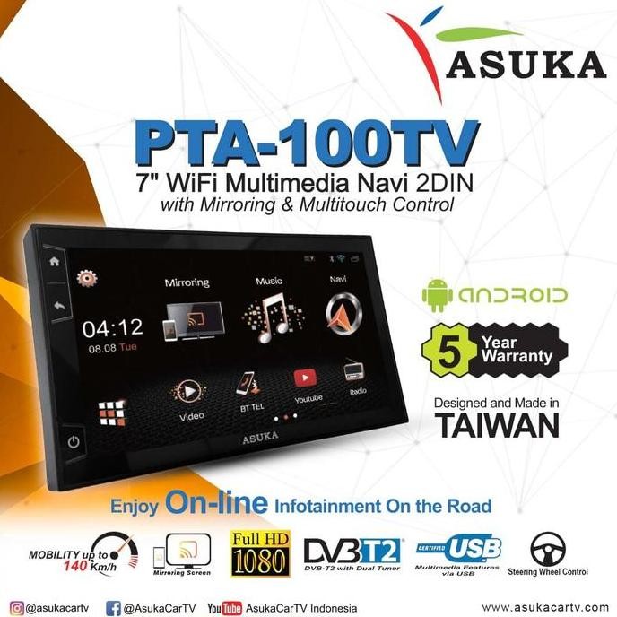 Asuka pta 100tv - asuka pta100tv - head unit asuka pta100 - pta 100 tv