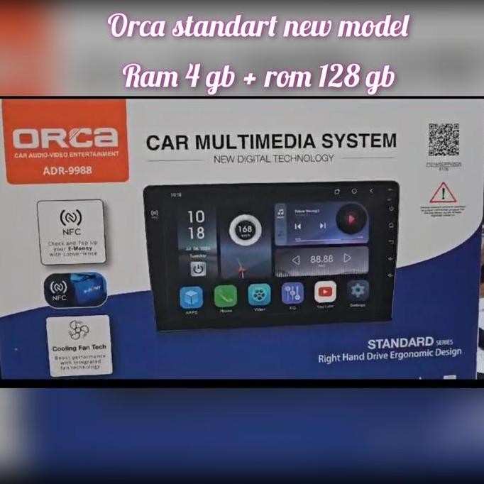 HU Android 9" inch NEW STANDART ORCA ADR-9988 Ram 4/128 Calay NEW