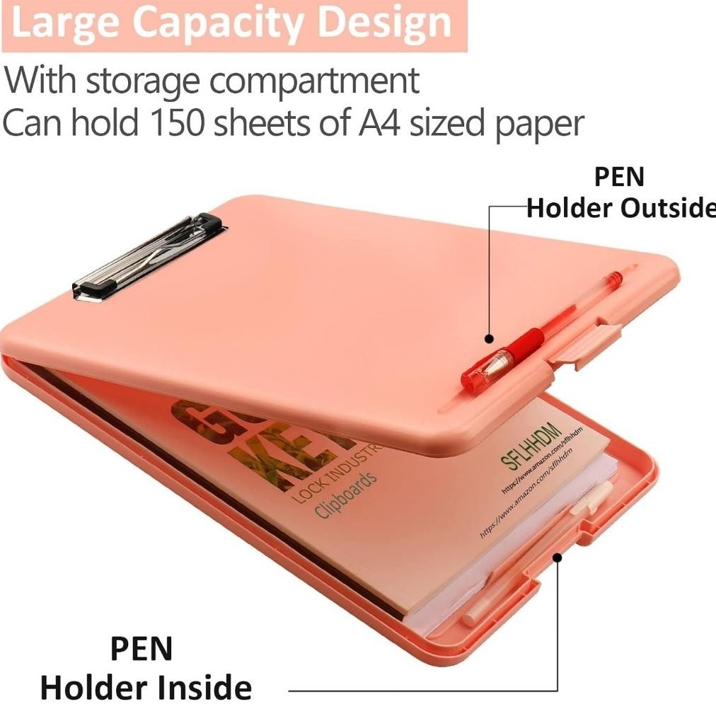 

Clipboard + Storage Alas Papan Ujian / Papan Jalan 2in1 / Clipboard 2 in 1 / Clip Board A4