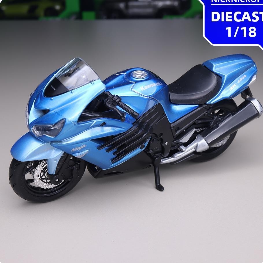 Maisto 118 Kawasaki Ninja Zx14R Zx14R Diecast Skala 118 Mainan Koleksi Miniatur Motor