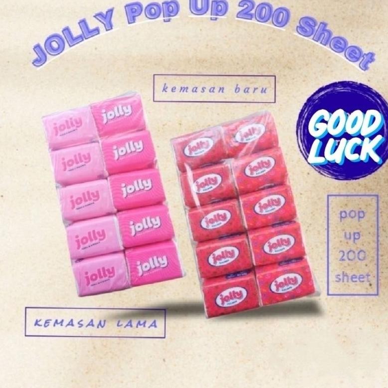 Promo Jolly Tissue 10Pack Pop Up// Jolly Pop Up 200 Sheet 10Pc Original