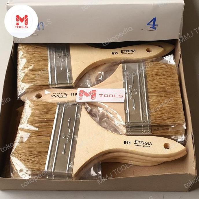 

Kuas Cat Eterna 611 4" (Harga/Lsn) - Eterna Kuas Cat 611 Co