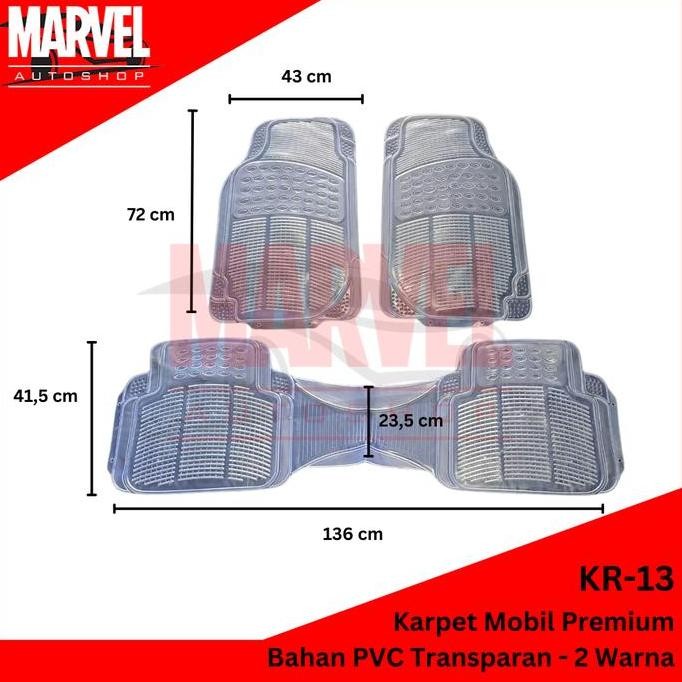 TERMURAH - Karpet Mobil Premium 3 Potong Bahan PVC / Karpet Mobil Universal PVC / Karpet Mobil Trans