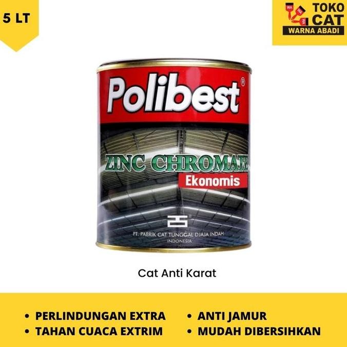 NEW Cat Kayu Besi Polibest Zinc Chromate 5 kg