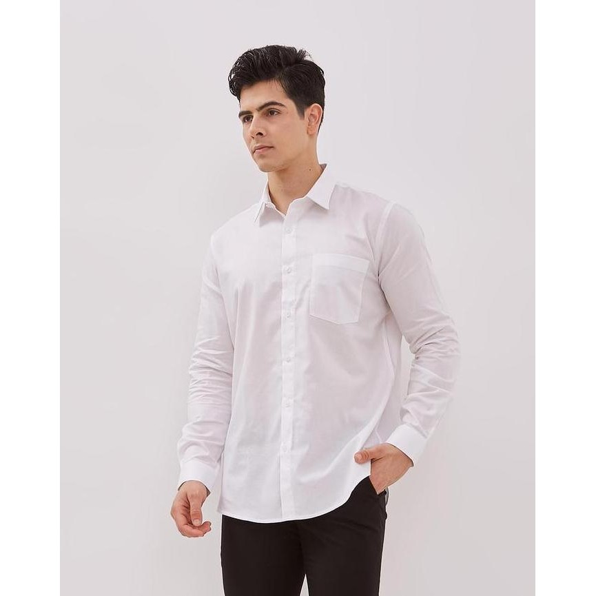 VALINO KEMEJA LENGAN PANJANG PUTIH PRIA - V-DBAA19-A1