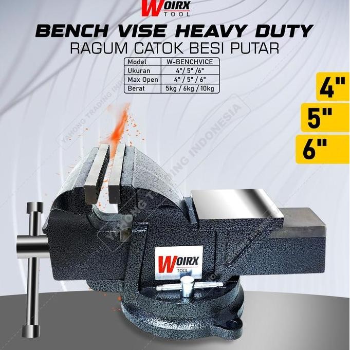 Ragum Catok Besi / Ragum Pita Penjepit 4 5 6 Inch 4" 5" 6" - 5 Inch Co