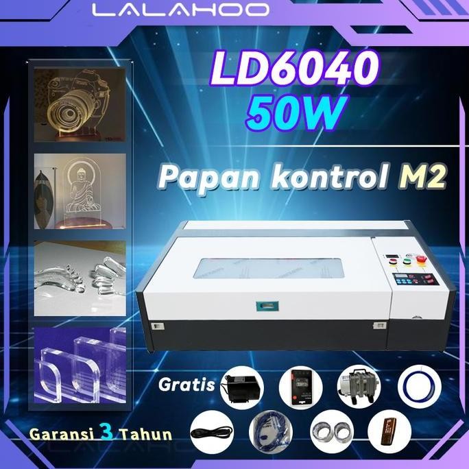 MESIN LASER CO2  6040 CONTROLLER50W M2 MESIN LASER WITH LASER  UNTUK CUTTING DAN GRAFIR DAPAT MEMOTO