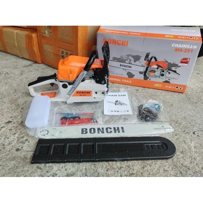 Bonchi Mesin Potong Kayu 58Cc Mesin Gergaji Sinso Senso 20" Chainsaw 2 Tak 20Inch Co