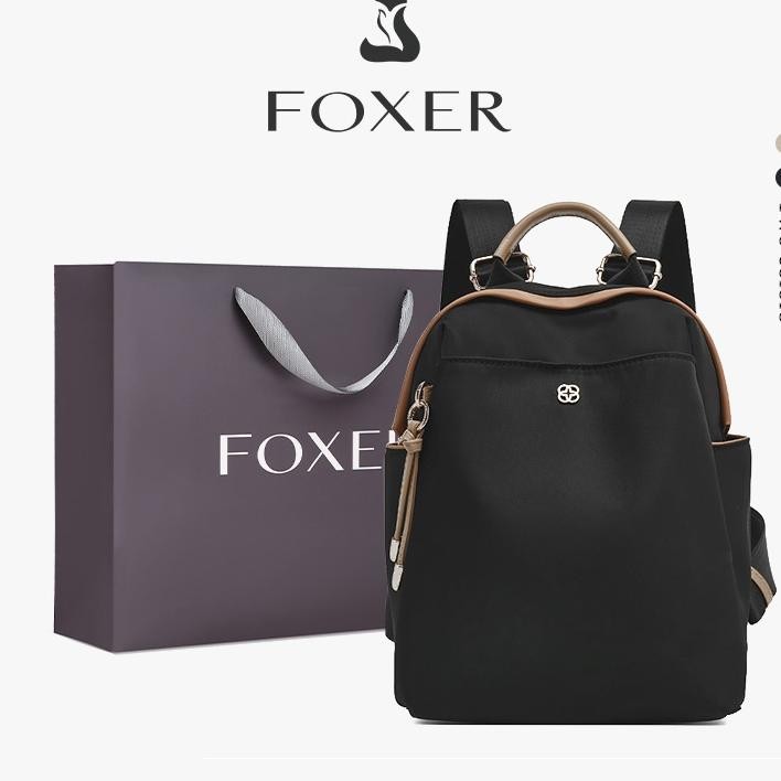 Foxer Tas Ransel Wanita Tas Ransel Kecil Yang Stylish Tas Ransel Kain Oxford Ringan