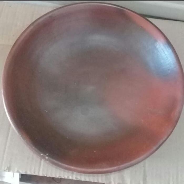 (Promo) Cobek Tanah Liat 40Cm/ Bulet/ Warna Item Via Grab/ Gojek Bestseller