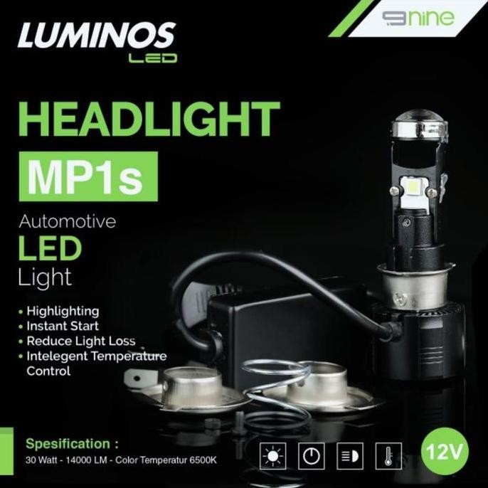 Lampu Led Utama Motor Mini Projector Mp1S Mp1 30Watt Luminos Terang Ready