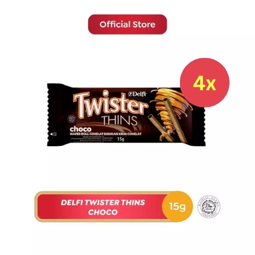 

Delfi Twister Thin Choco 15gr x4