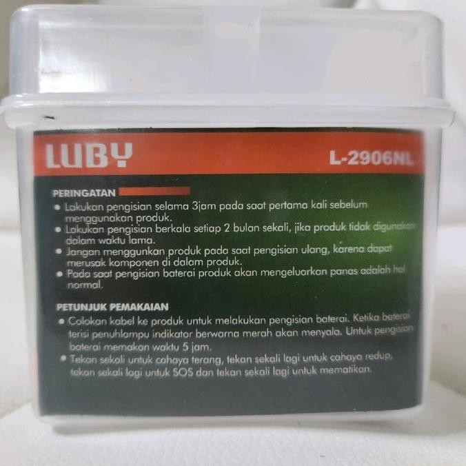 Senter Kepala Luby 65 Watt 2906 Senter Lampu Kepala Zoom Cahaya Putih Kuning Original Luby Baterai C