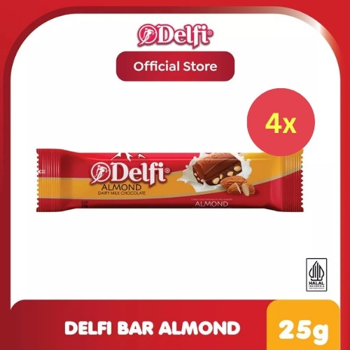 

Delfi Cokelat Bar Almond 25 g x4