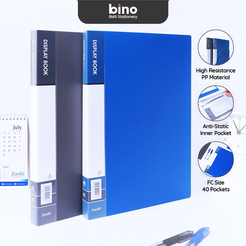

[BMS Surabaya] Bantex Display Book / Clear Holder Folio Bahan PP Isi 40 Pocket Anti-Static BF4101