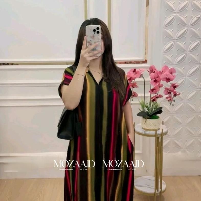 MOZAA.ID - DASTER TIARA KERAH V-NECK/ DASTER KERAH JUMBO/ DASTER RAYON MOTIF MURAH