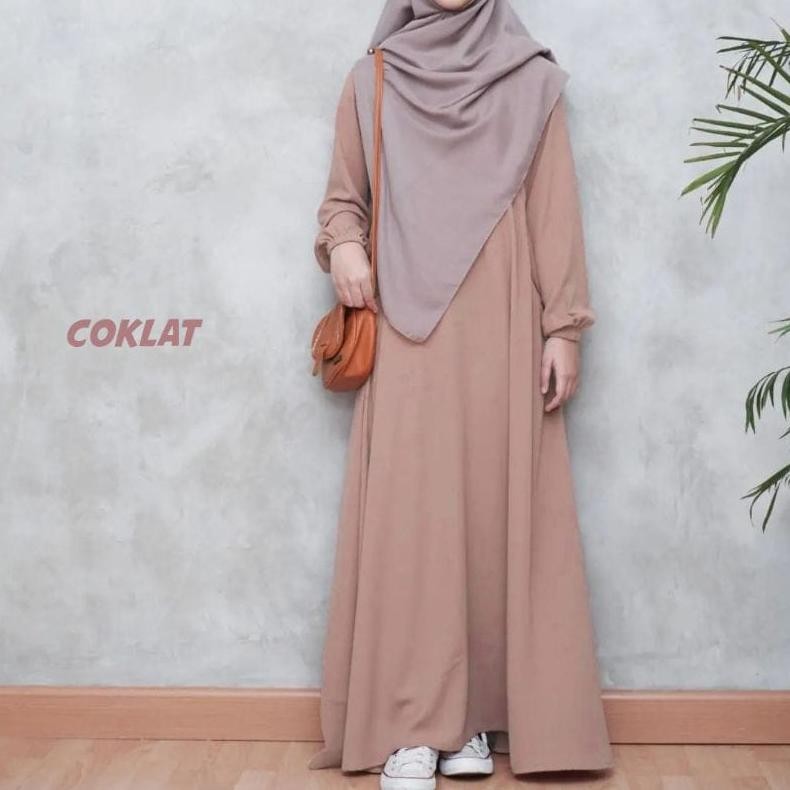 Gamis Tangan Karet Kerut Size S M L XL XXL COD Viral Kekinian Terbaru 2025 HX-81