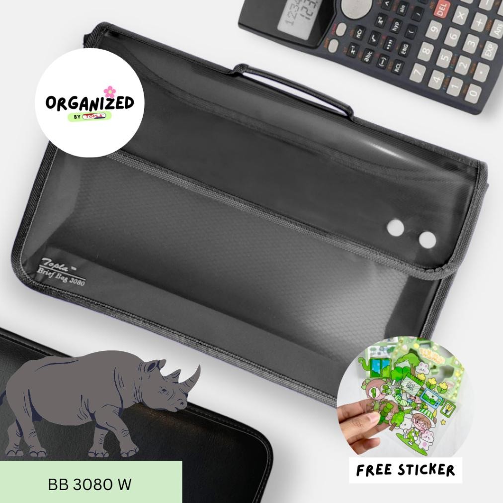 Baru Topla Briefbag 3080 with handle map tenteng tas map dokumen jinjing skripsi anti air ukuran fol