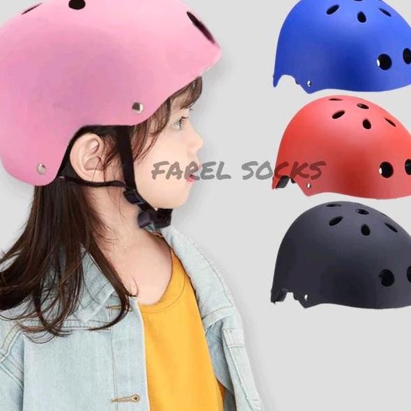 Helm Sepeda Anak Kid Skateboarding Helm Sepatu Roda Climbing Rafting Sepeda Listrik Putra Putri Terc
