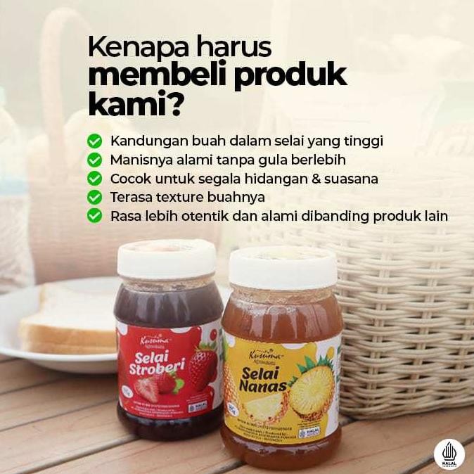 

Kusuma Agrowisata Selai Strawberry & Selai Nanas 275gr - Paket 2 Pcs