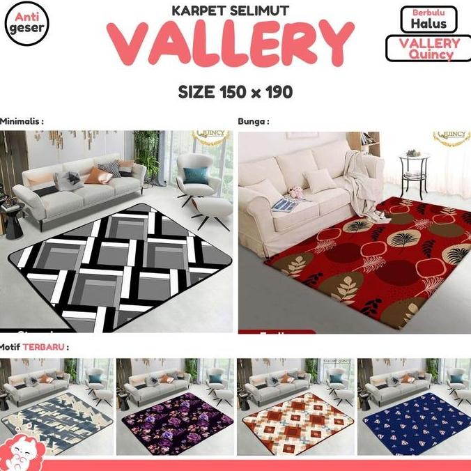 Karmut (Karpet Selimut) (150 x 190) VALLERY Quincy Anti Slip