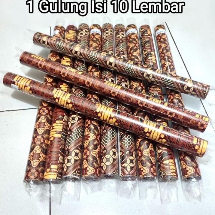 

25 Lembar Kertas Kado Batik Tebal Glossy Atau Mengkilap