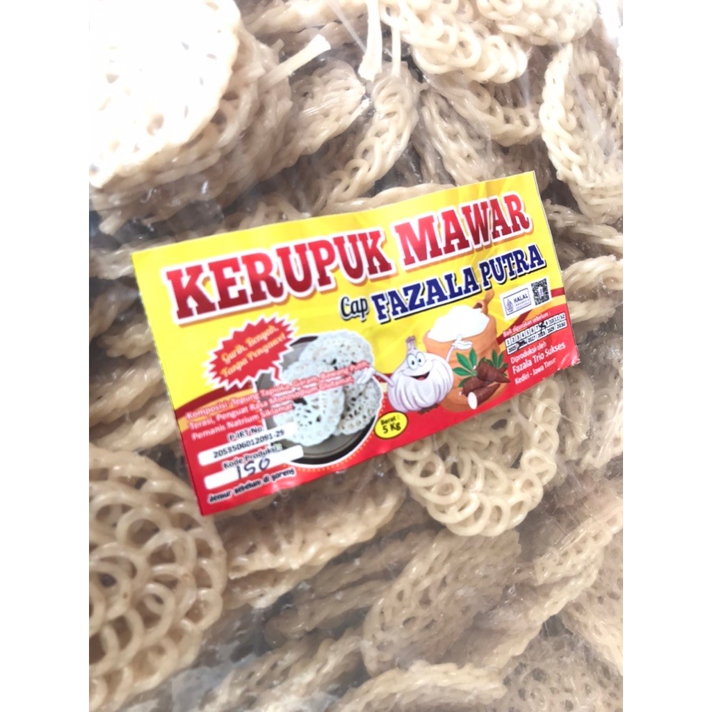 

5kg/1ball krecek kerupuk uyel mawar grosir kemasan plastik