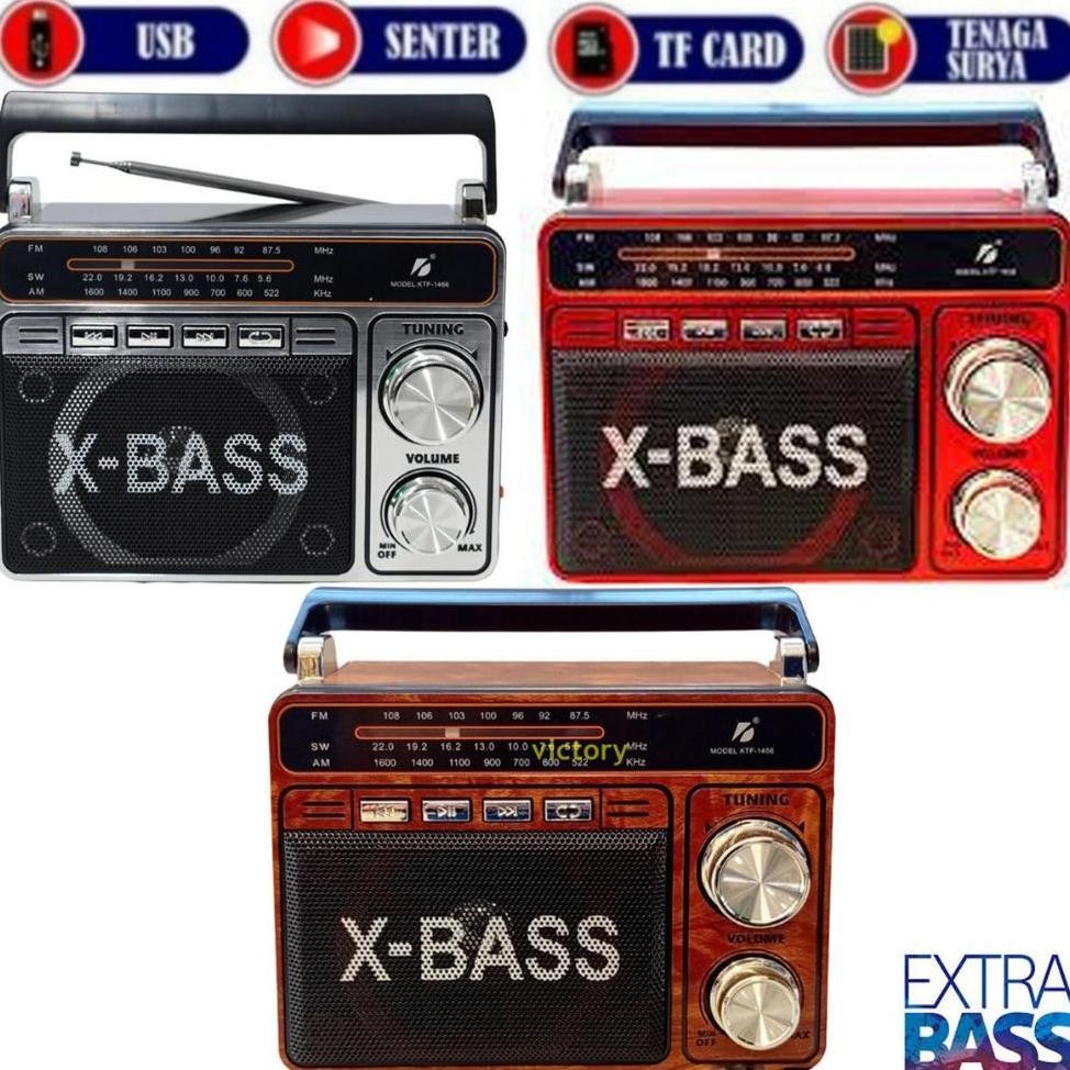 Radio Klasik Radio Xbass Ktf 1466 Fm Radio Bluetooth Bass