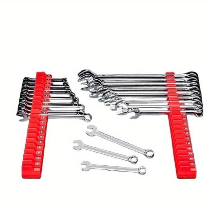 20 Slots Paket Kunci Pas Rak Kunci Pas Wrench Storage Wrench Holder Magnetic Wrench Organizer Utk Se
