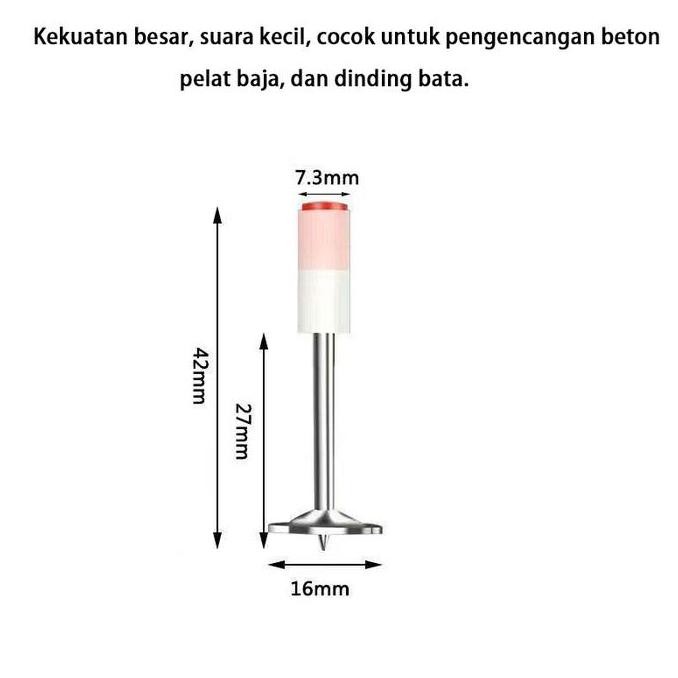 100Pcs Paku Beton Tembak Universal Paku Beton Isi Ulang Paku Tembak Utk Paku Tembak Manual /Ramset P