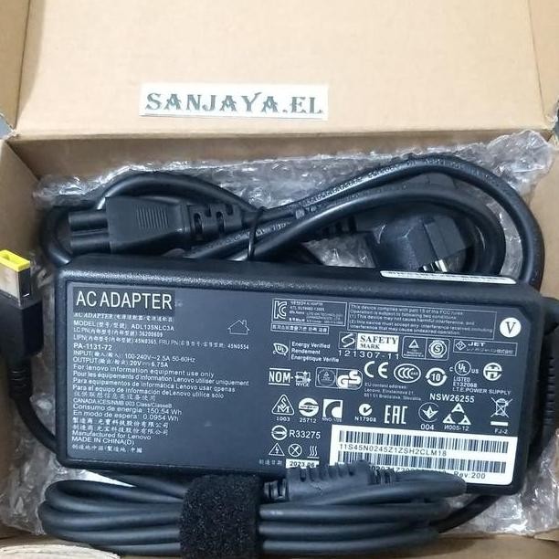 Charger Adaptor Thinkpad X1 Extreme 20V 6.75A Usb 135W