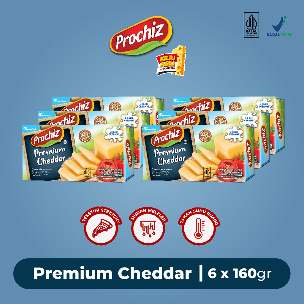 

Keju Prochiz Cheddar 160 gr x 6
