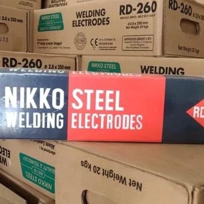 KAWAT LAS NIKKO STEEL RD 260 2,6MM 5KG/KAWAT LAS NIKKO RD 260 5KG ORIGINAL DAN TERPERCAYA