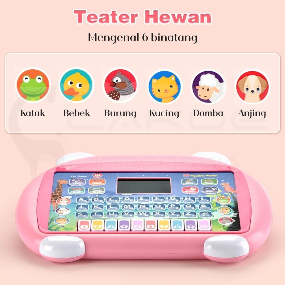 WETECH Laptop Mainan Edukasi Anak Tablet Belajar Huruf Edukasi Anak Mainan Tablet Musik Piano Anak U