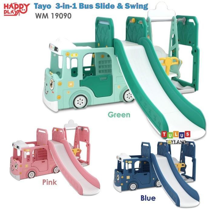 Perosotan Tayo Bus 2 In 1 Mobil Ayunan 3 In 1 Mainan Anak Happy Play 2In1 Or 3In1